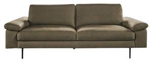 KAWOLA Sofa ELVIRA Leder olivgrün KAWOLA Ledersofa ELVIRA 2,5 Sitzer Sofa Leder olivgrün