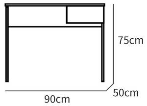 Schreibtisch Nova 90 BRI-3541 Weiß