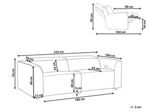 2-Sitzer Sofa ULVEN Dunkelgrün - Grün