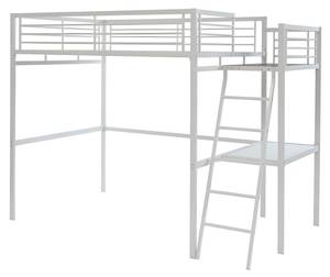 Lit mezzanine CASUAL Blanc - Métal - 146 x 197 x 254 cm