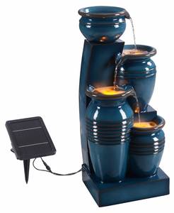 Solar-Gartenbrunnen RJ-23062B Blau - Kunststoff - 29 x 73 x 32 cm