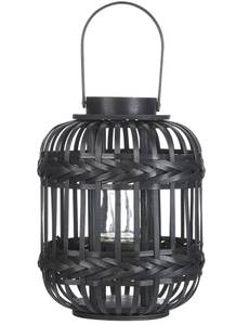 Lanterne BORACAY Noir - Bambou - 22 x 30 x 22 cm
