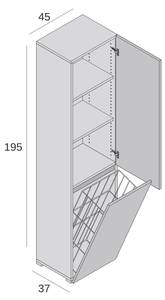 2-türiger Mehrzweckschrank  Agapanto Weiß