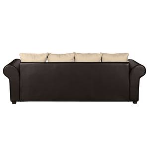 Big Sofa Modane Webstoff / Kunstleder - Beige/Braun