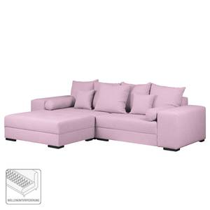 Bigsofa Aaron I Webstoff Mauve - Mit Hocker