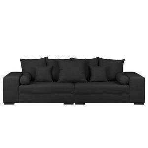 Bigsofa Aaron I Webstoff Anthrazit - Mit Hocker