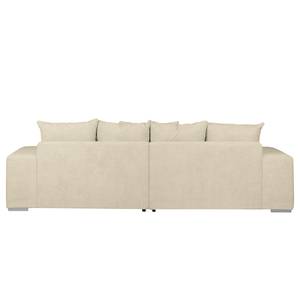 Bigsofa Aaron II Webstoff Creme - Mit Hocker