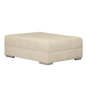 Bigsofa Aaron II Webstoff Creme - Mit Hocker