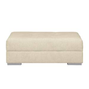 Bigsofa Aaron II Webstoff Creme - Mit Hocker