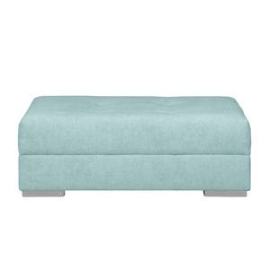 Bigsofa Aaron II Webstoff Pastellblau - Mit Hocker