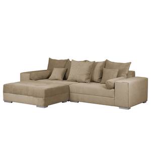 Bigsofa Aaron III Cord Cappuccino - Mit Hocker