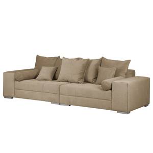 Bigsofa Aaron III Cord Cappuccino - Mit Hocker