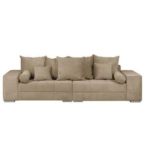 Bigsofa Aaron III Cord Cappuccino - Mit Hocker