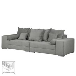 Bigsofa Aaron III Cord Lichtgrau - Ohne Hocker