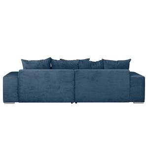 Bigsofa Aaron III Cord Meerblau - Mit Hocker