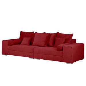 Grand canapé Aaron III Microfibre Rouge - Sans repose-pieds