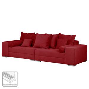 Grand canapé Aaron III Microfibre Rouge - Sans repose-pieds