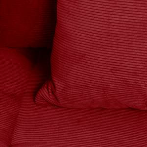 Grand canapé Aaron III Microfibre Rouge - Sans repose-pieds