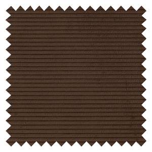 Grand canapé Aaron III Microfibre Marron chocolat - Avec repose-pieds