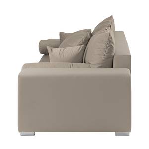 Bigsofa Aaron Kunstleder/Samt Taupe Ohne Hocker