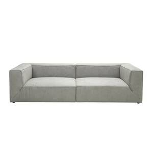 Bigsofa Big Cube Antiklederoptik Grau 240 x 66 cm - 6 Kissen