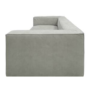 Grand canapé Big Cube Imitation cuir aspect vieilli Gris - 270 x 66 cm - 6 coussins