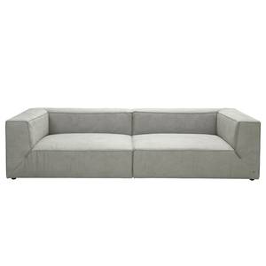 Bigsofa Big Cube Antiklederoptik Grau 300 x 66 cm - 6 Kissen