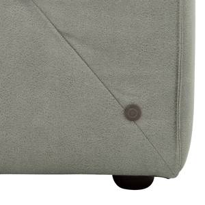 Grand canapé Big Cube Imitation cuir aspect vieilli Gris - 240 x 66 cm - Sans coussin