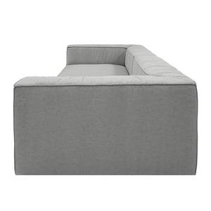 Bigsofa Big Cube Flachgewebe Hellgrau 240 x 66 cm - 6 Kissen