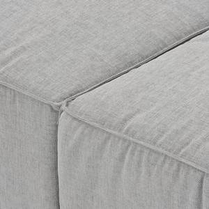 Bigsofa Big Cube Flachgewebe Hellgrau 240 x 66 cm - 6 Kissen