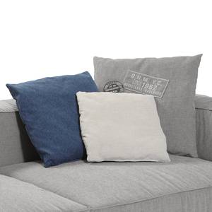 Bigsofa Big Cube Flachgewebe Hellgrau 240 x 66 cm - 6 Kissen