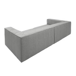 Bigsofa Big Cube Flachgewebe Hellgrau 240 x 66 cm - Ohne Kissen