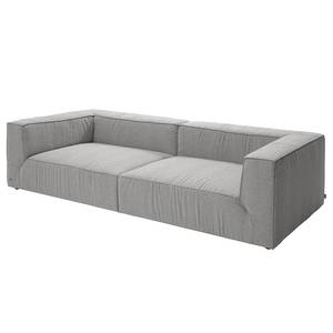 Bigsofa Big Cube Flachgewebe Hellgrau 300 x 66 cm - Ohne Kissen