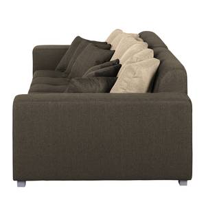 Bigsofa Caspe Webstoff Braun / Beige