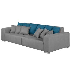 Bigsofa Caspe Webstoff Grau / Blau