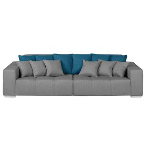 Bigsofa Caspe Webstoff Grau / Blau