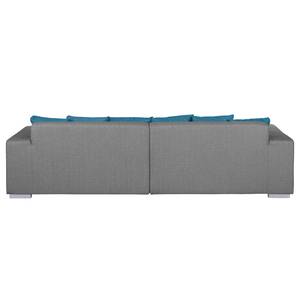 Bigsofa Caspe Webstoff Grau / Blau