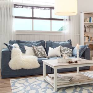 Bigsofa Coral Beach Webstoff Blau