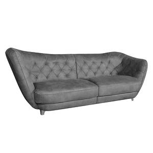 Bigsofa Ella Microfaser Microfaser - Dunkelgrau - Armlehne davorstehend links