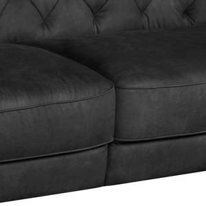 Bigsofa Ella Velours Schwarz - Armlehne davorstehend links