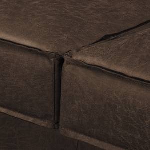 Bigsofa FORT DODGE Aspect cuir vieilli - Microfaser Yaka: Braun