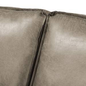 Canapé 3 places FORT DODGE Aspect cuir vieilli - Microfibre Yaka: Noix de muscade
