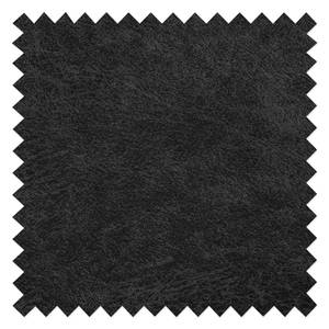 Grand canapé FORT DODGE Aspect cuir vieilli - Microfibre Yaka: Noir