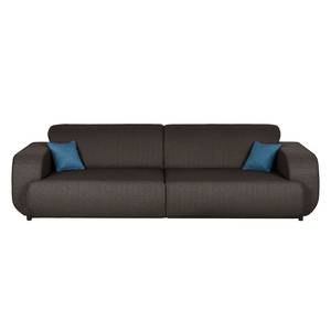 Bigsofa Giradot Webstoff Webstoff - Dunkelbraun / Blau