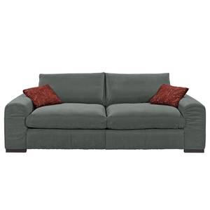 Bigsofa Hixon II Webstoff Grau / Rot