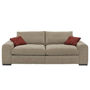 Bigsofa Hixon II Webstoff Taupe / Rot