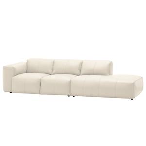 Bigsofa Hudson Echtleder Echtleder Neka: Creme - Armlehne davorstehend links