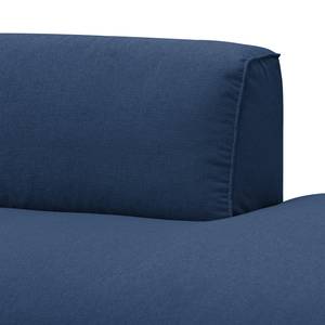 Grand canapé Hudson Tissu Tissu Anda II : Bleu - Accoudoir monté à gauche (vu de face)