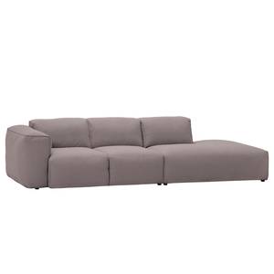 Bigsofa Hudson Webstoff Webstoff Milan: Grau-Braun - Armlehne davorstehend links