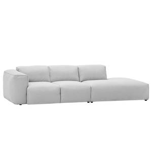 Bigsofa Hudson Webstoff Webstoff Milan: Hellgrau - Armlehne davorstehend links